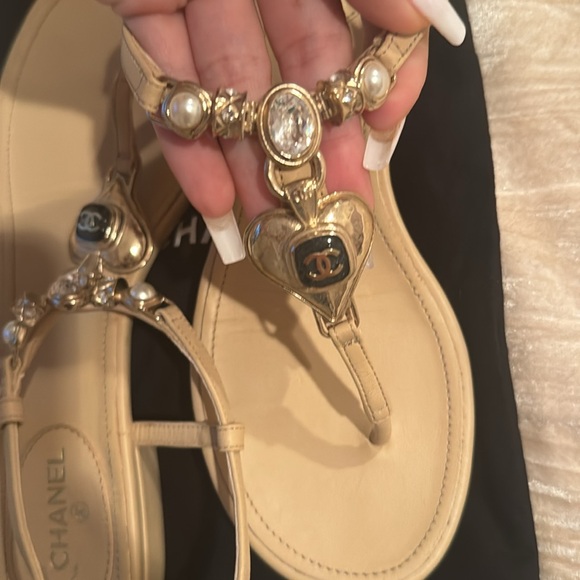 Beige Chanel sandals, size 39 - Picture 2 of 11